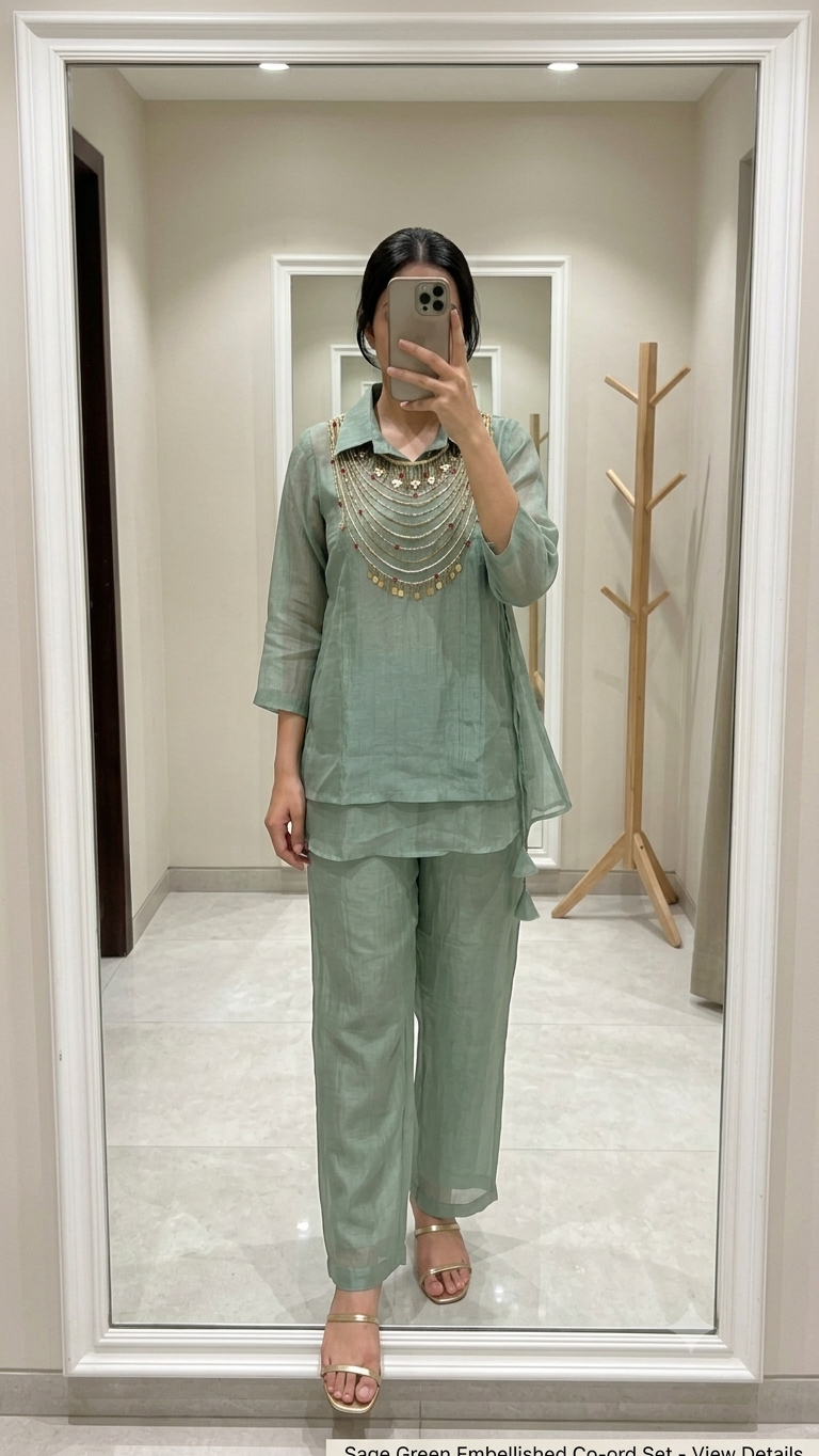 Sage green cord set