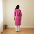 Mauve Pink Pure Cotton Straight Kurti