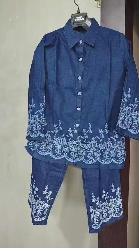 Denim cord set